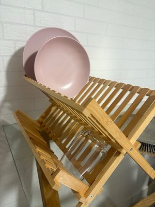 Escurridor de platos bambú