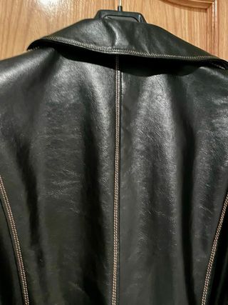 Chaqueta Mercredi Polipiel y Pelo Beige/Negro