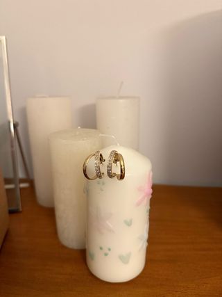 Argollas Aros Oro con Circonitas