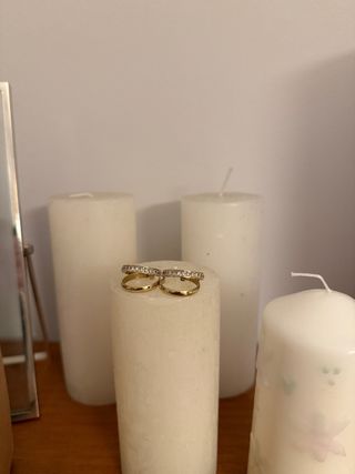 Argollas Aros Oro con Circonitas