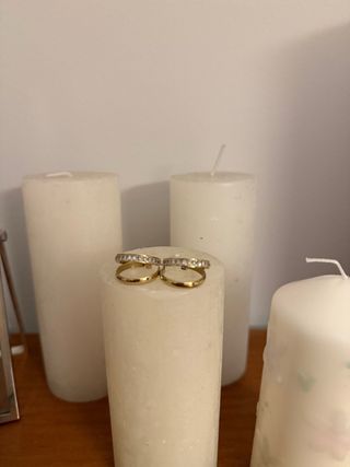 Argollas Aros Oro con Circonitas