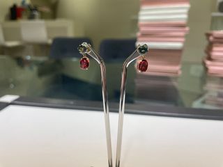 Pendientes Oro 18k Topacio Peony y Verde