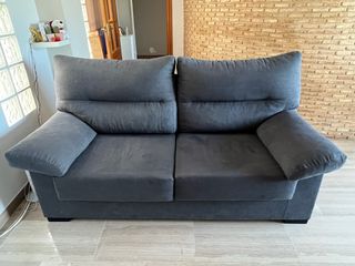 Sofá de tela gris, en perfecto estado 10/10