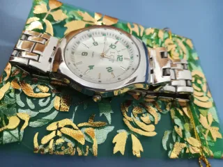 Reloj LCT Quartz Plata y Verde