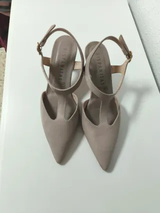 Zapatos Hispanitas piel nude/rosa T.39