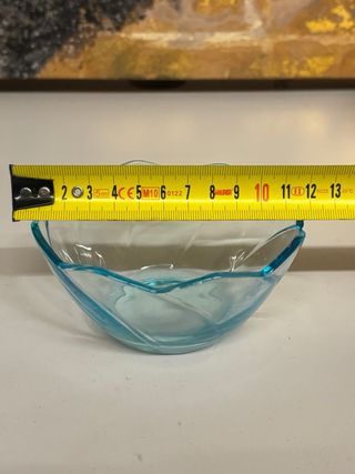 4 ciotole in vetro blu vintage