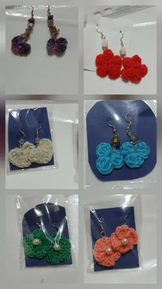 Orecchini uncinetto fatti a mano