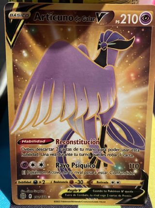 Carta Pokémon Articuno de Galar V 210 PS