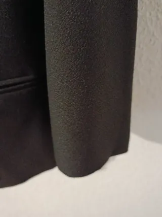 Americana corta negra Blanco