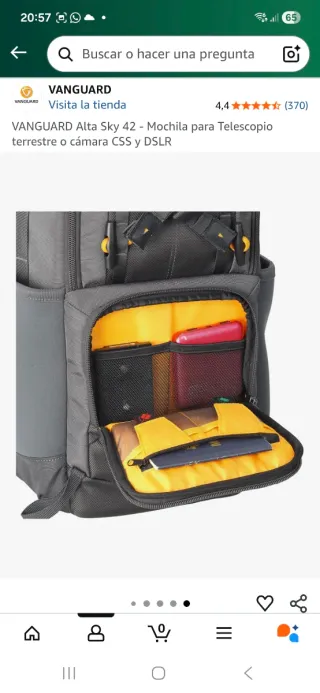 Zaino Vanguard Alta Sky 42 Telescopio DSLR