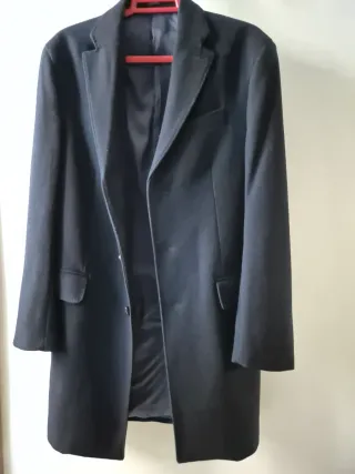 Abrigo largo Mango azul hombre