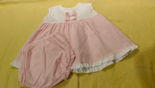 Vestido y braguita niña 12 meses