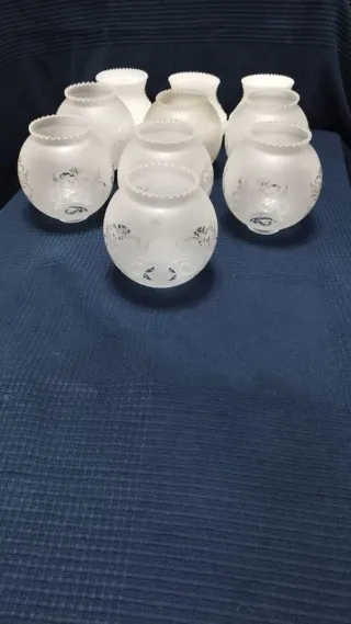 Pantalla lámpara vidrio blanco