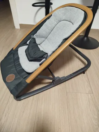 Hamaca bebé Maxi-Cosi gris y madera