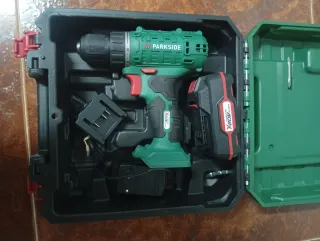 Taladro Parkside con maletín y accesorios NUEVO !!