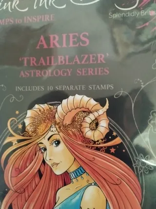 Sellos Pink Ink Designs Aries Astrology