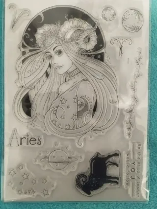 Sellos Pink Ink Designs Aries Astrology