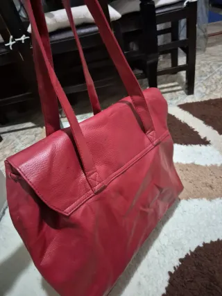 Bolso rojo de cuero boho bag