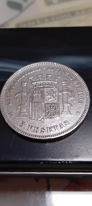 5 Pesetas Plata 1870 Estrella ,18,70