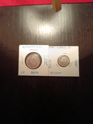 Monedas de Plata Alfonso XIII y XII