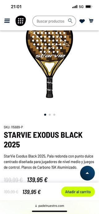 Pala Padel StarVie Exodus Gold