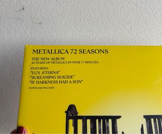 Metallica 72 Seasons Mellow Yellow Vinyl