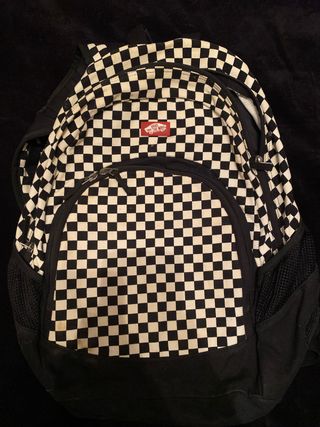 Mochila Vans Cuadros Blanco y Negro