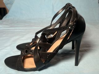 Sandalias Tacón Anna Field Talla 45 Negras