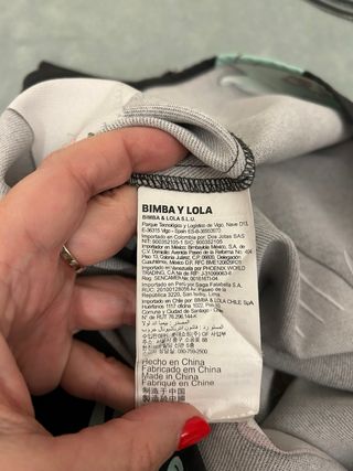 Camisa Bimba y Lola Negra Estampada Manos Talla XS