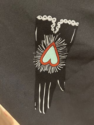 Camisa Bimba y Lola Negra Estampada Manos Talla XS