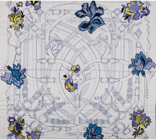 Hermes Amathyst Cavalcadour Fleuri Cachemira