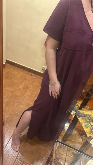 Vestido largo burgundy