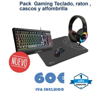 Pack Gaming Krom Teclado, Ratón, Cascos