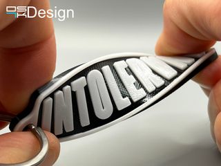 Llavero "INTOLERANT" en TPU (flexible!