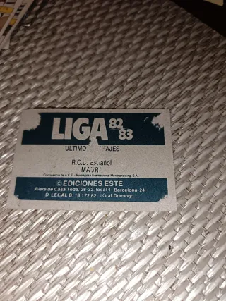 Cromos Liga Este 82-83 Mauri RCD Español