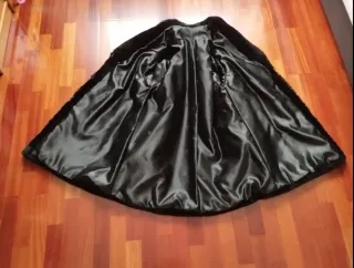 Abrigo imitación visón negro