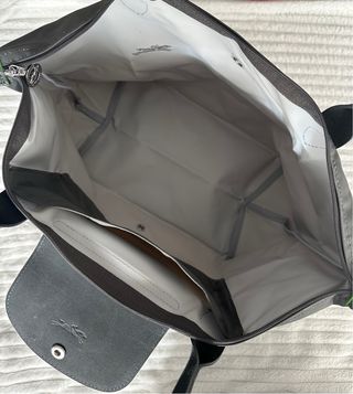 Bolso de Hombro Longchamp Gris