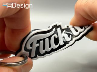 Llavero "F_ck it!" en TPU (flexible)