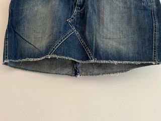 Falda Vaquera Zara TRF Mini Y2K Tiro Bajo Talla 42