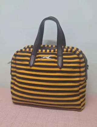 Bolso Bimba y Lola Piel y Lona Rayas