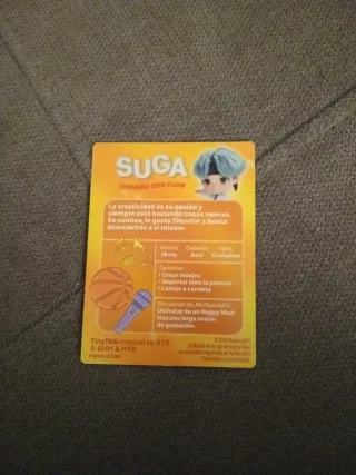 Figurita TinyTan Suga McDonald's