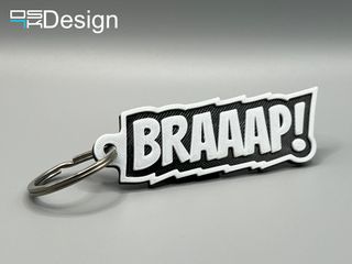Llavero "BRAAAP!" en TPU (flexible)