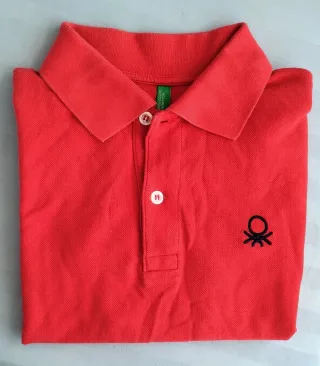 Polo Benetton Vermelho Tamanho S