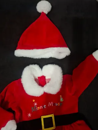 Traje Papá Noel Minnie Mouse Bebé 3/6 meses