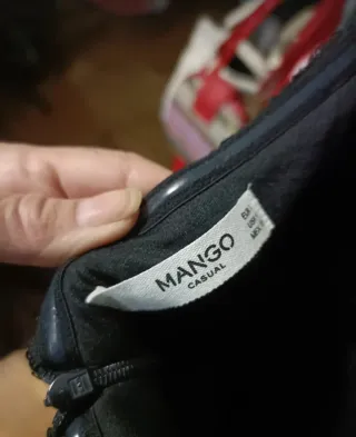 Vestido fiesta lentejuelas negro y plata