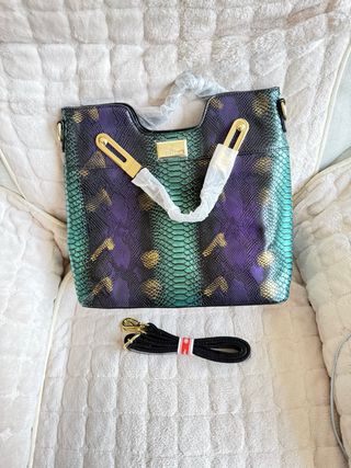 Bolso mujer estampado piel serpiente