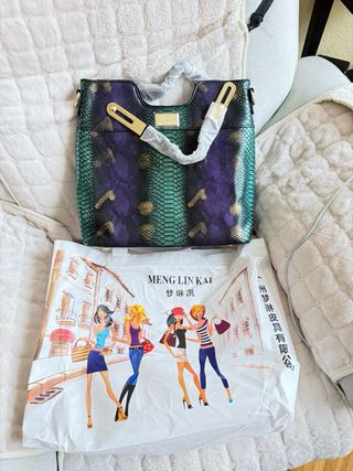 Bolso mujer estampado piel serpiente