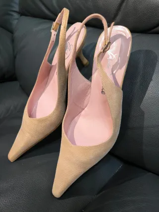 Zapatos piel mujer T. 37 Beige/Rosa