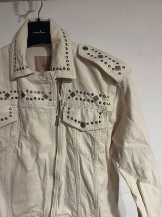 Giubbotto TWINSET beige con borchie