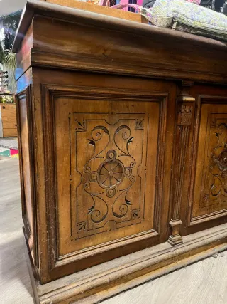 Mueble Farmacia Antiguo Madera y Cristal